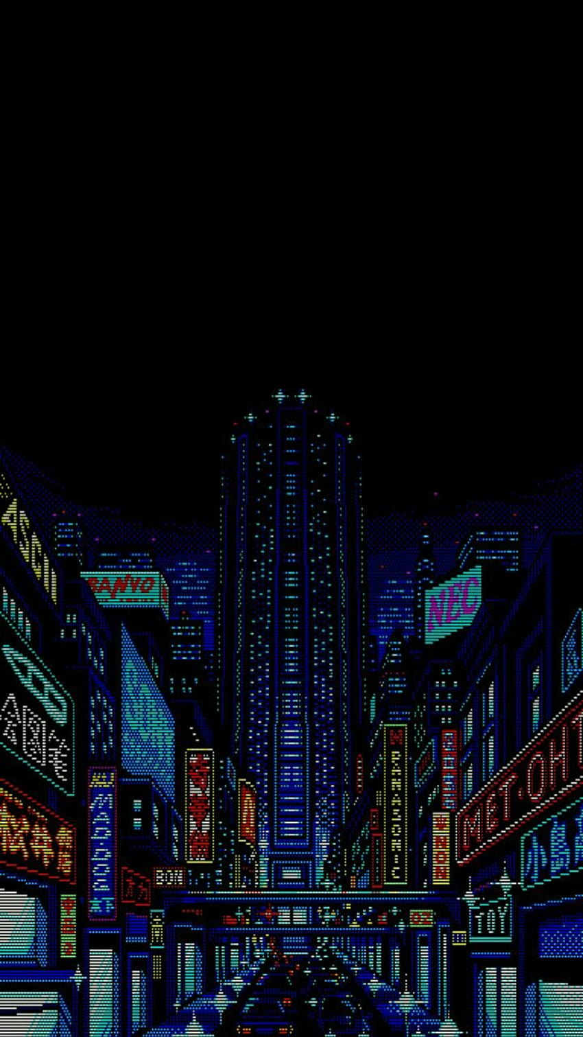 Gregg Moses on pixel, retro city lights aesthetic HD phone wallpaper