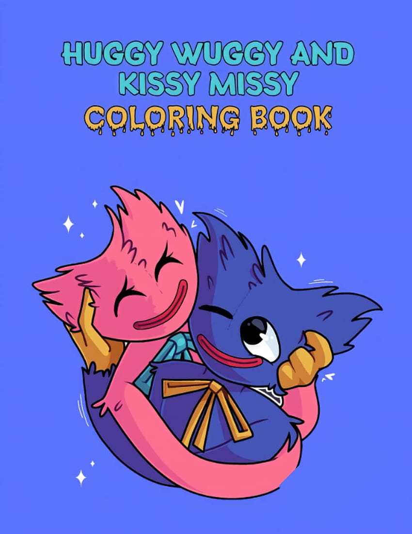 Huggy wuggy And Kissy missy Coloring book: 60 Page of High Quality coloring Designs For Kids And Adults HD phone wallpaper