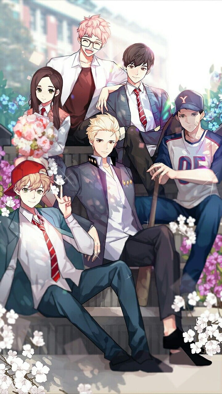 Anime Boys Group, gruppo di ragazzi Sfondo del telefono HD