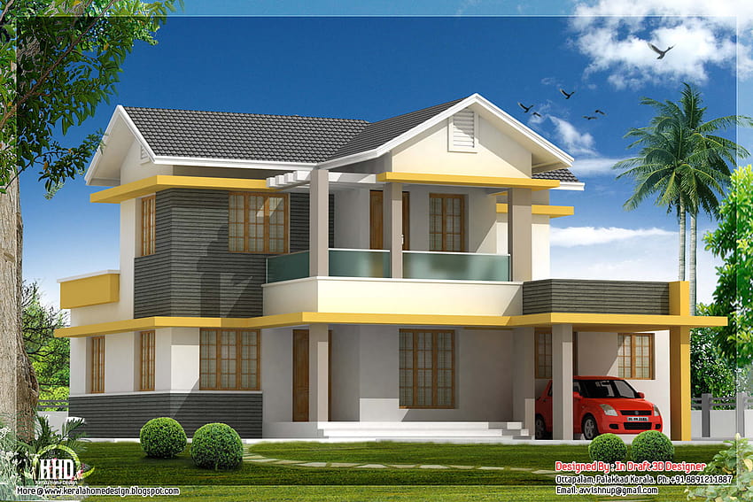 Modern Bungalow Design India 4509 Home [1200x800] na Twój , telefon komórkowy i tablet, prosty dom Tapeta HD