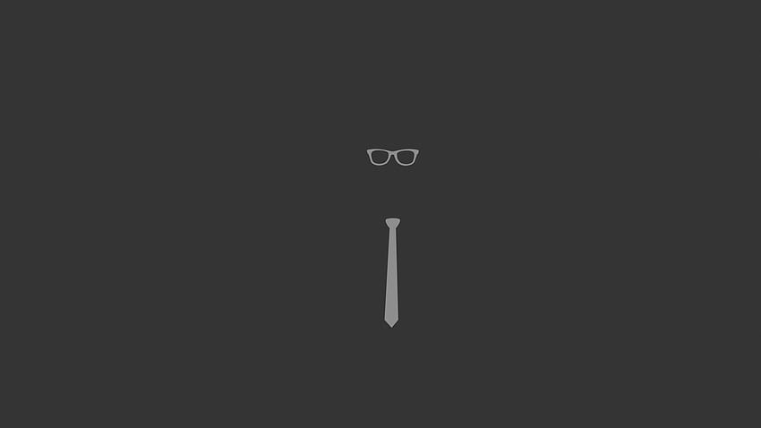 Графични минималистични фонове за очила с вратовръзка HD тапет