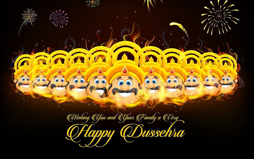 2020} Happy Dussehra , and Greetings HD wallpaper