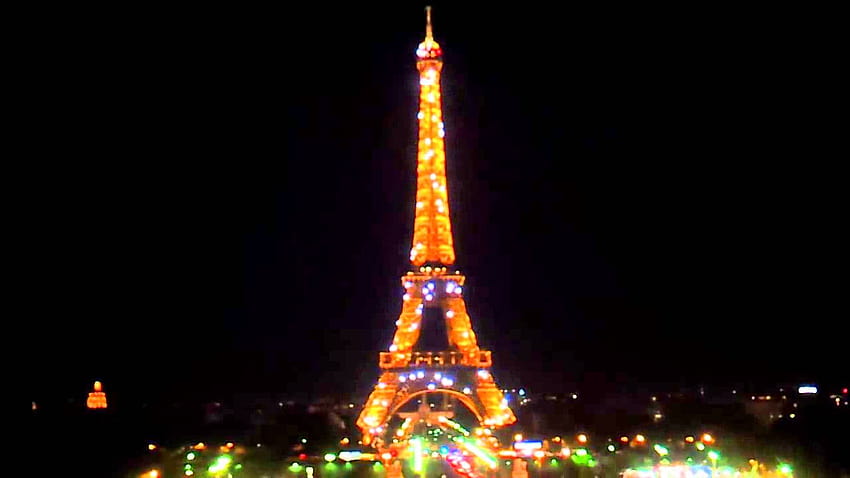 Eiffel Tower at night with Live backgrounds music, background of eiffel tower HD wallpaper