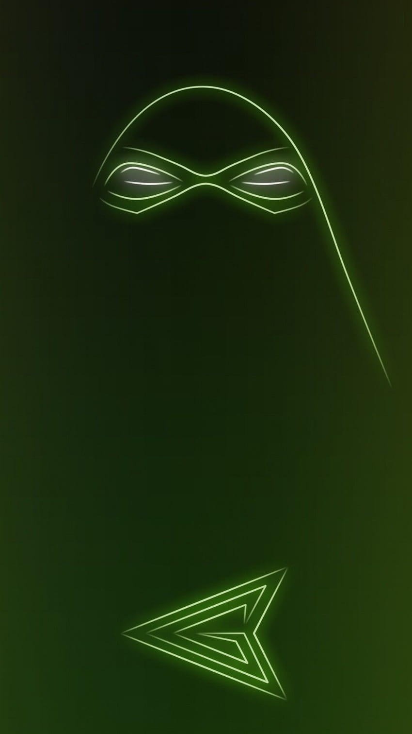 Héroe de la luz de neón Flecha verde, dc neon fondo de pantalla del teléfono