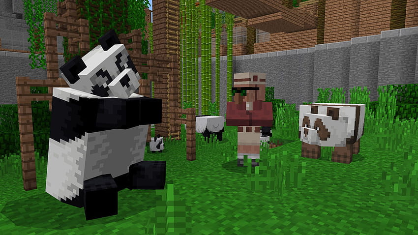 Kucing Minecraft, panda, dan mitra Marketplace yang berkembang pesat, minecraft panda Wallpaper HD