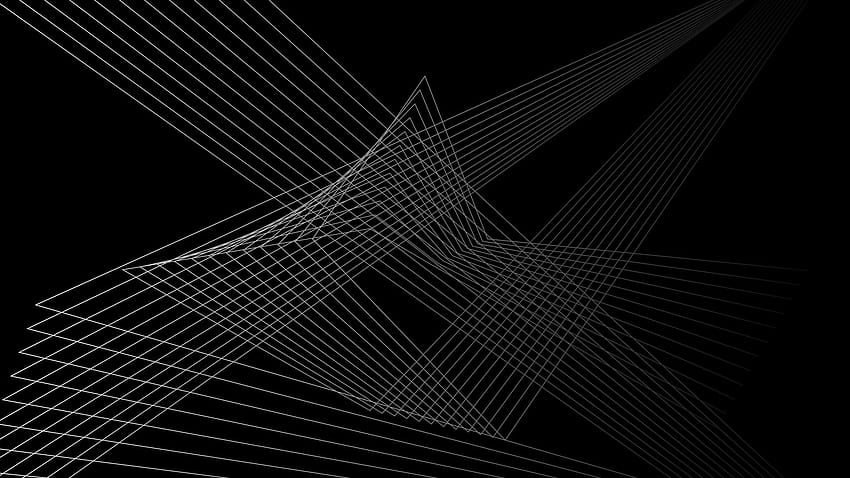 bentuk geometri putih, garis, gelap, , latar belakang, a478df, bentuk garis geometris hitam Wallpaper HD