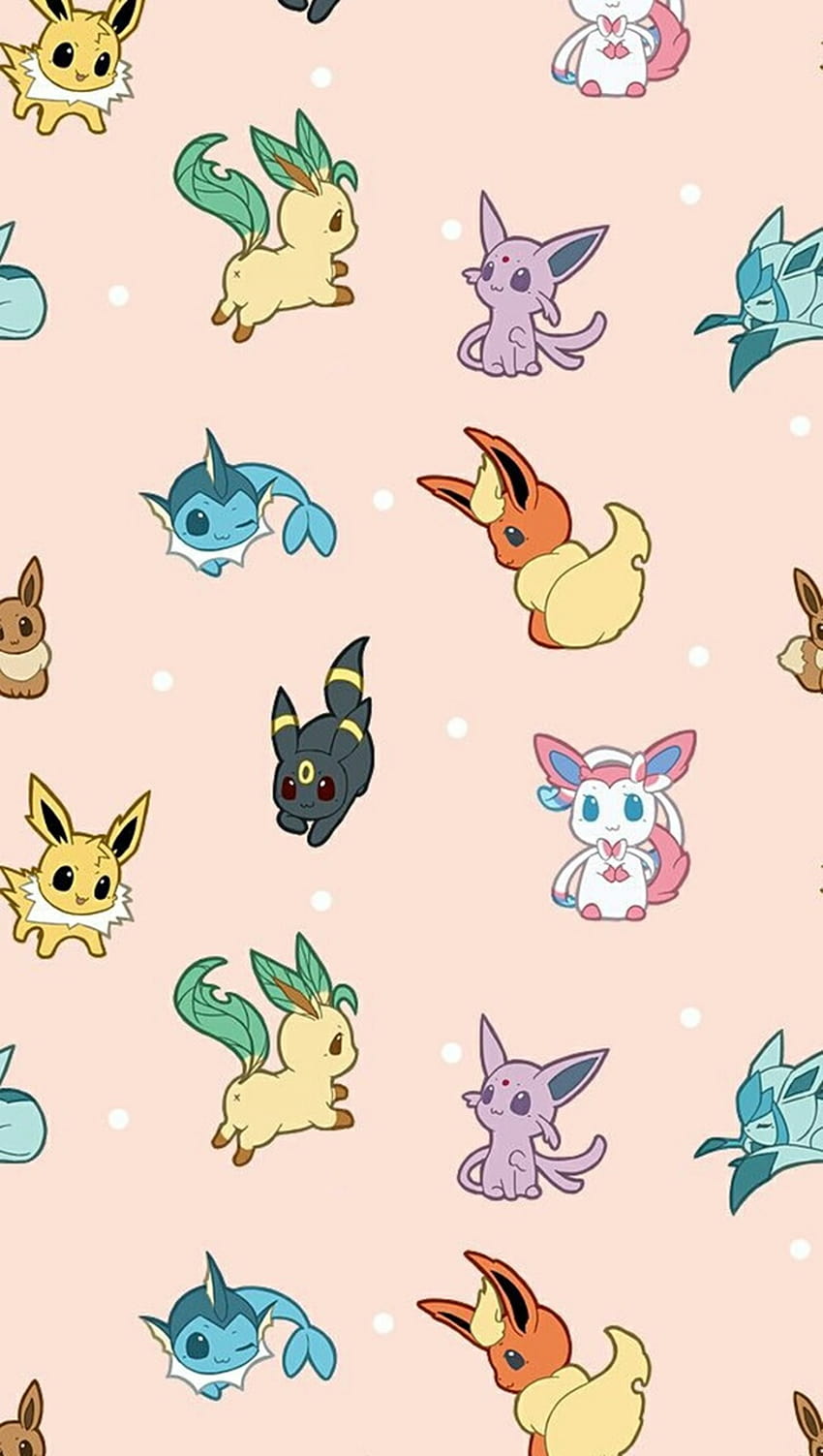 Pokemon, Eevee i Cute, ewolucje pokemonów eevee Tapeta na telefon HD