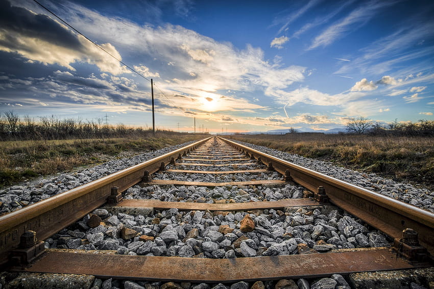 gleise railroad tracks and, train track HD wallpaper