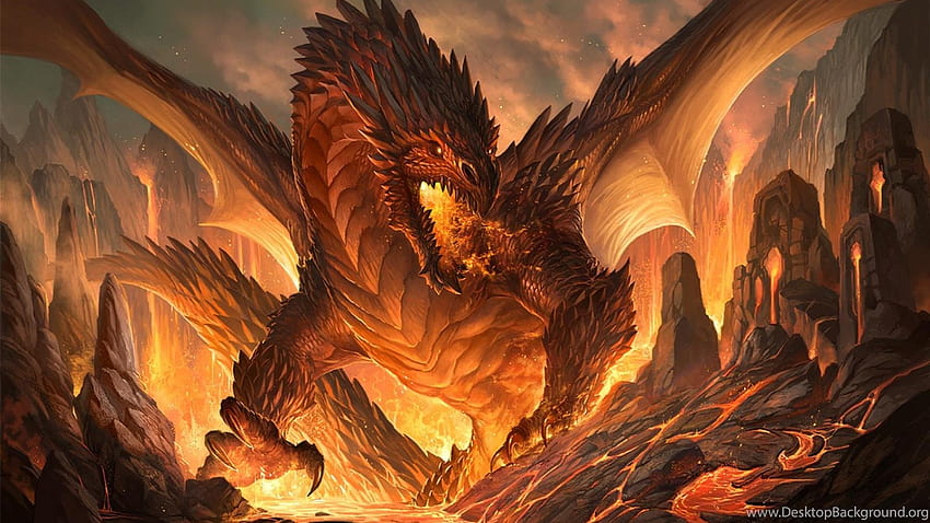 Fire Dragon Blue Backgrounds, flame dragon HD wallpaper