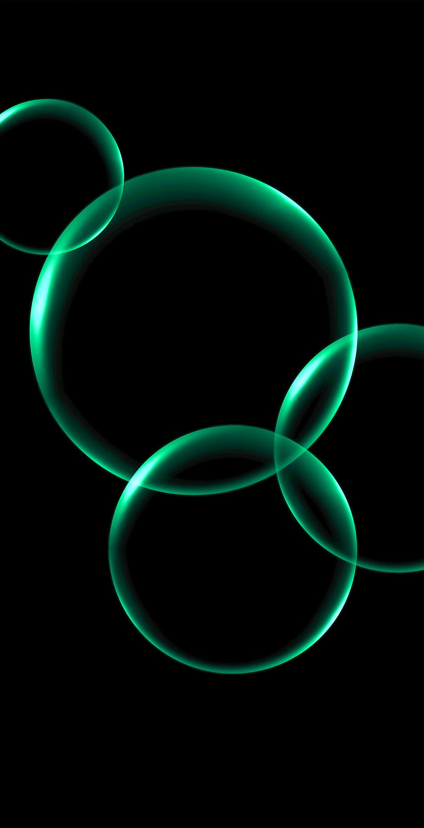 Schwarze Hintergründe grüne Blasen idk, wie man es oled optimiert macht:, dunkelgrünes oled HD-Handy-Hintergrundbild