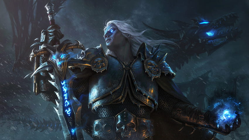 Lich King, Arthas Menethil, World of Warcraft, Warcraft III, Dragon / and Mobile Backgrounds HD wallpaper