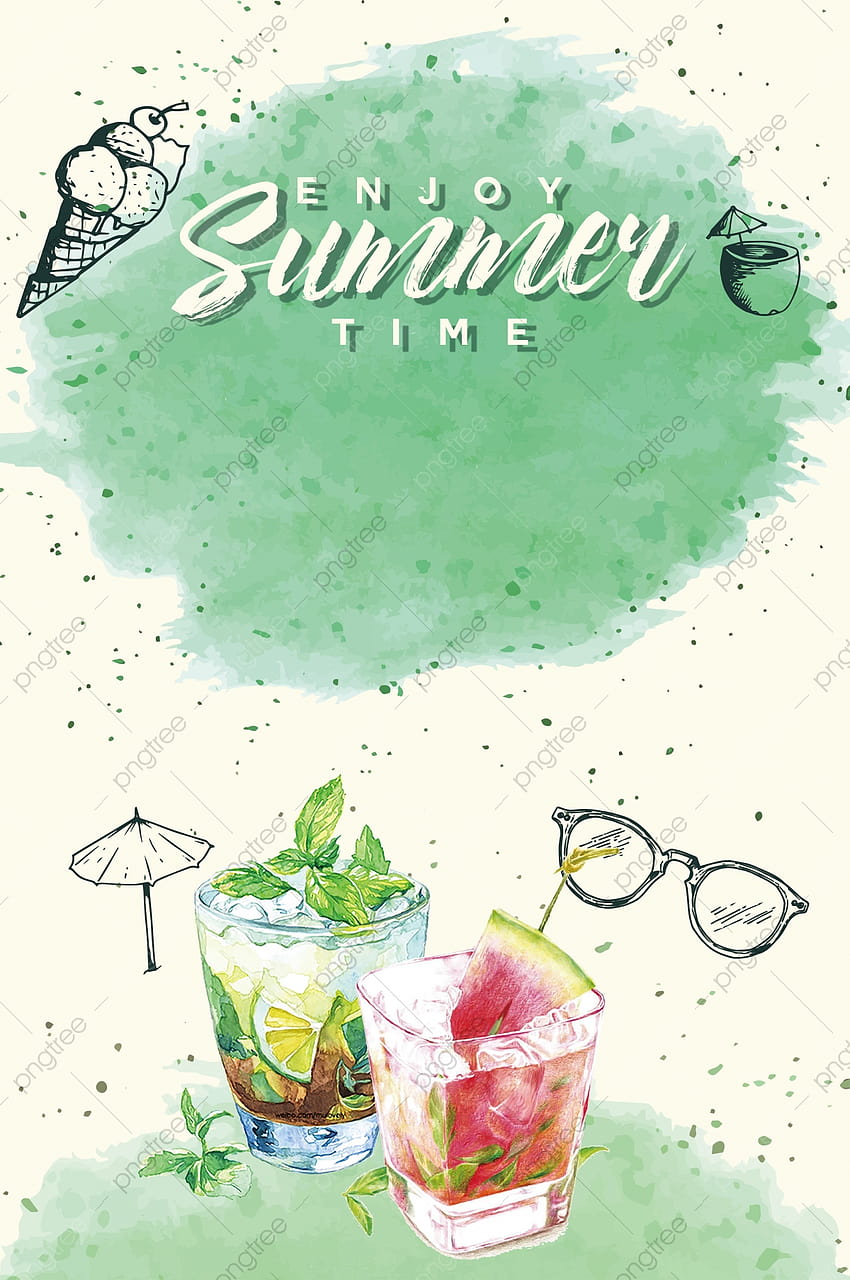 さわやかな夏の飲み物の背景, クール, 夏, 飲み物の背景, 審美的な夏の飲み物 HD電話の壁紙