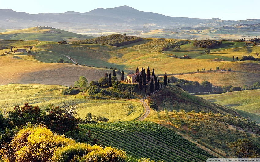 Italienische Landschaft, ländliches Europa HD-Hintergrundbild