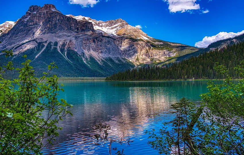 Mountains, lake, Canada, Canada, British Columbia, British, emerald ...