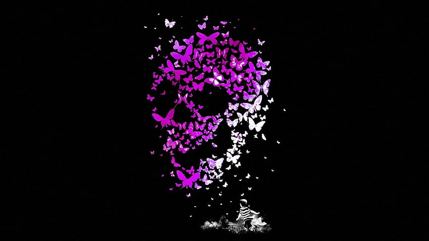 Fantazja, abstrakcja, grafika, sztuka, artystyczny, różowy i fioletowy halloween Tapeta HD