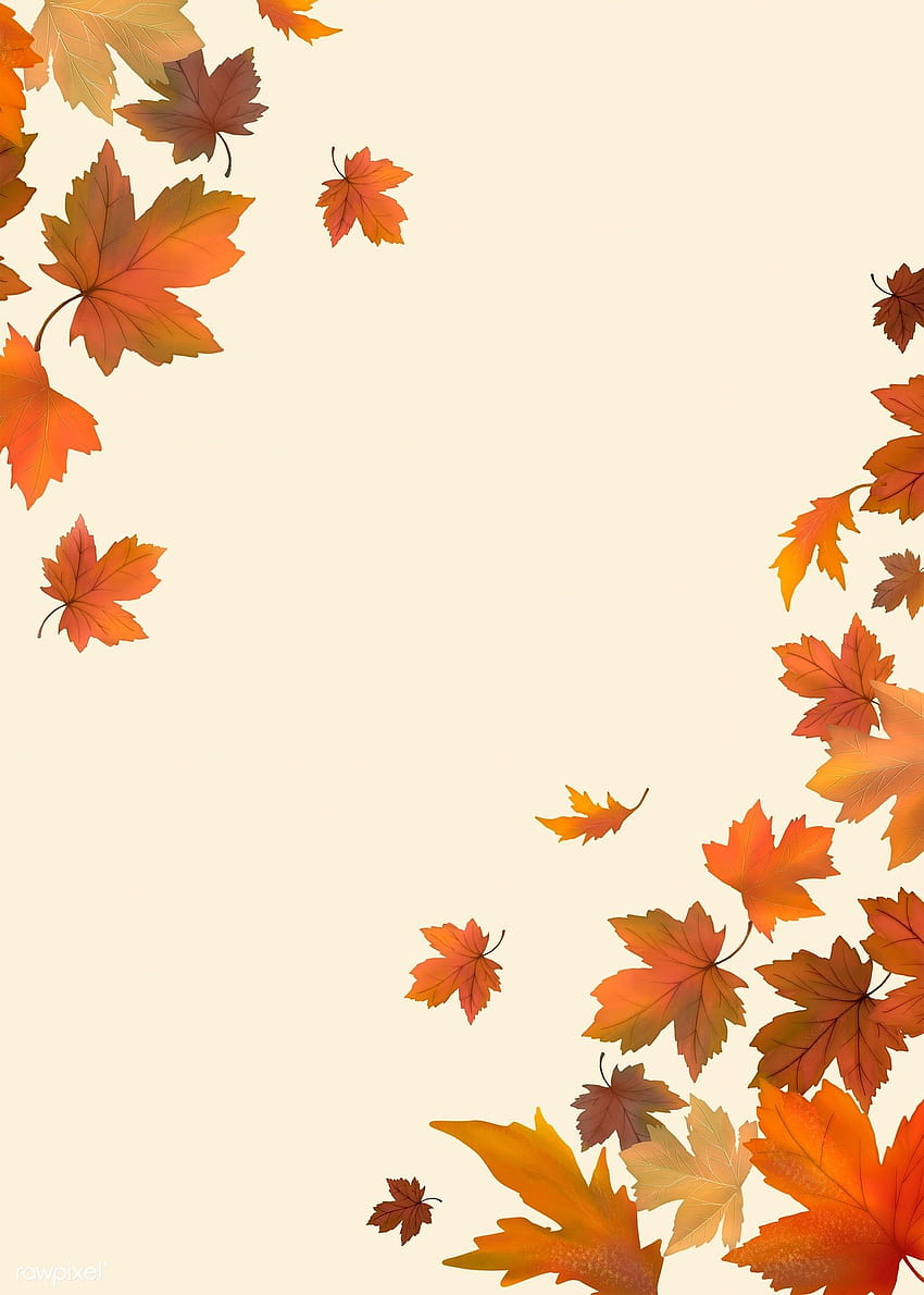 Premium illustration of Red maple leaf framed backgrounds, autumn ...