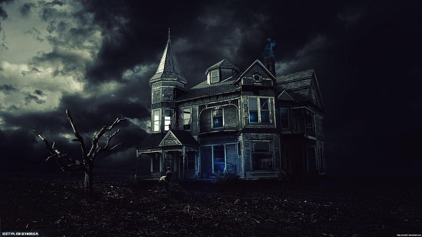 F.e.a.r casas de casas embrujadas oscuras y espeluznantes fondo de pantalla