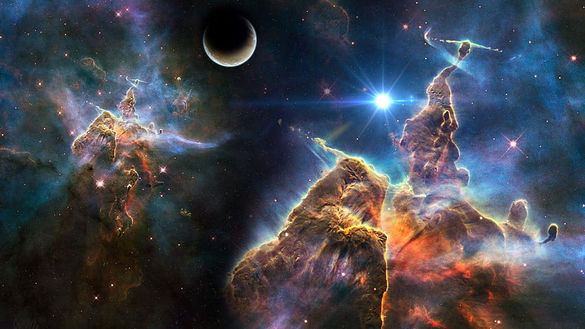 Nebula Backgrounds Group, pillars of creation 1920x1080 HD wallpaper