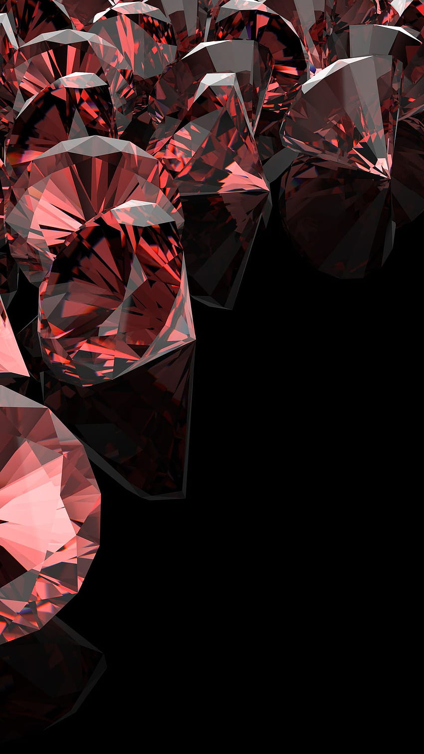 1080x1920 diamonds, dark background, red diamonds 23866 HD phone wallpaper