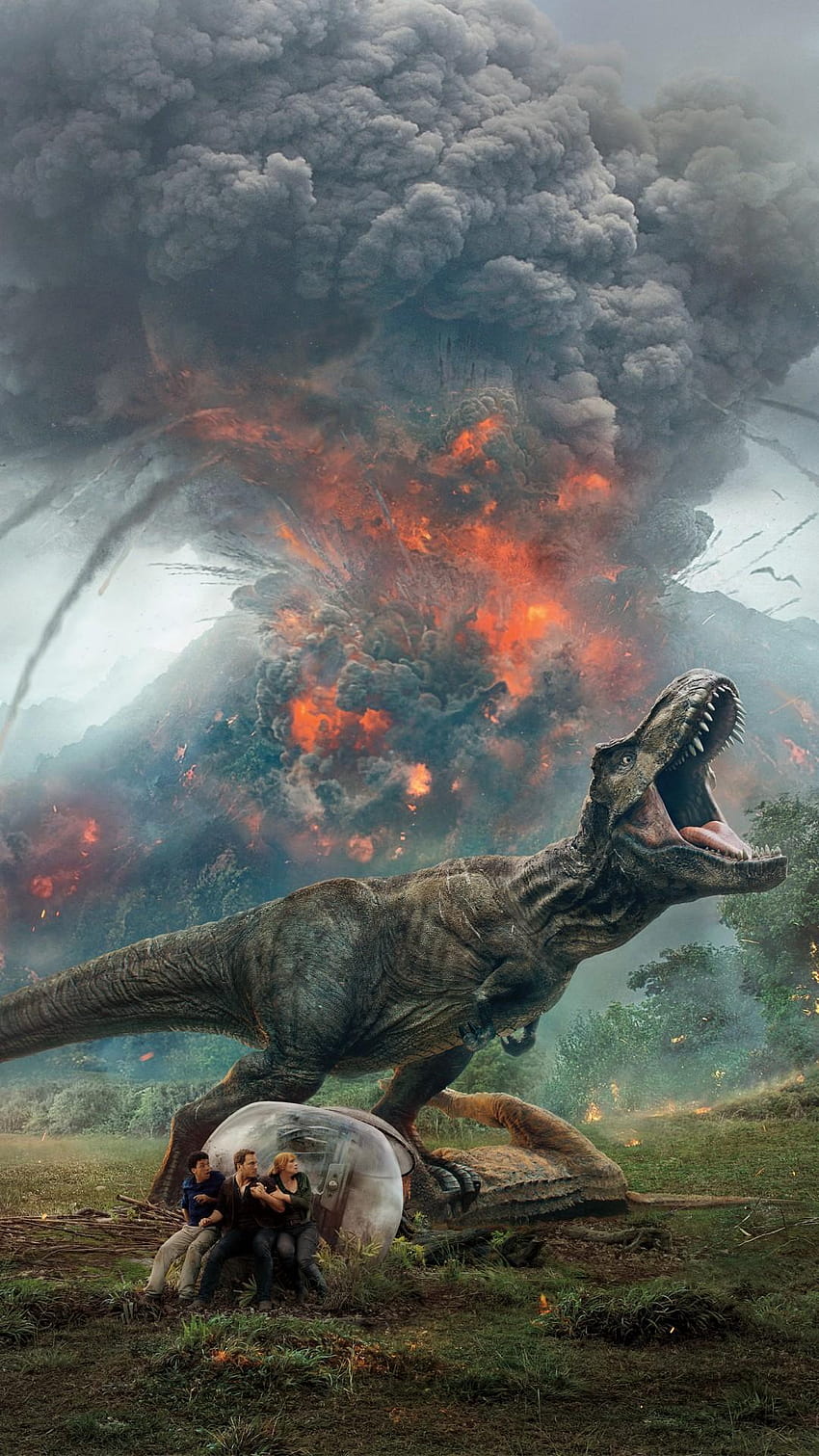 Jurassic World Fallen Kingdom 2018, Android fondo de pantalla del teléfono
