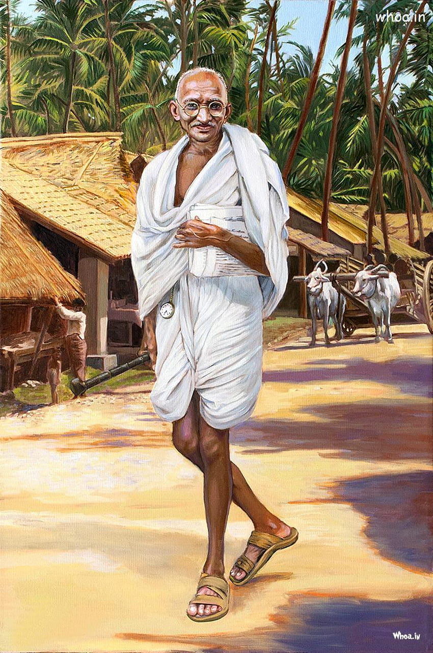 Feliz Gandhi Jayanti E, Mahatma Gandhi Papel de parede de celular HD