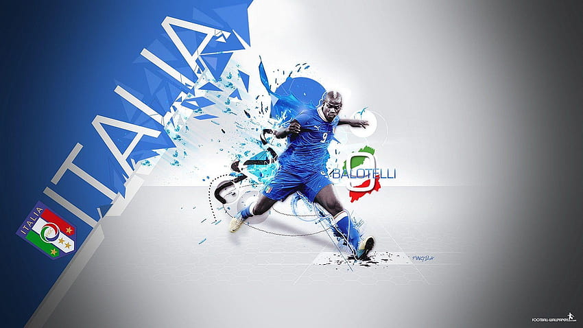 Euro 2012 Italia Balotelli : Players, Teams, italia logo HD wallpaper