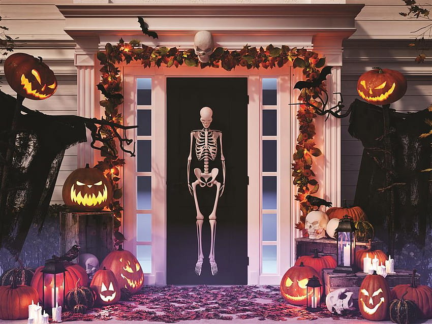 Enter the Halloween House Decorating Contest, halloween house decoration HD wallpaper