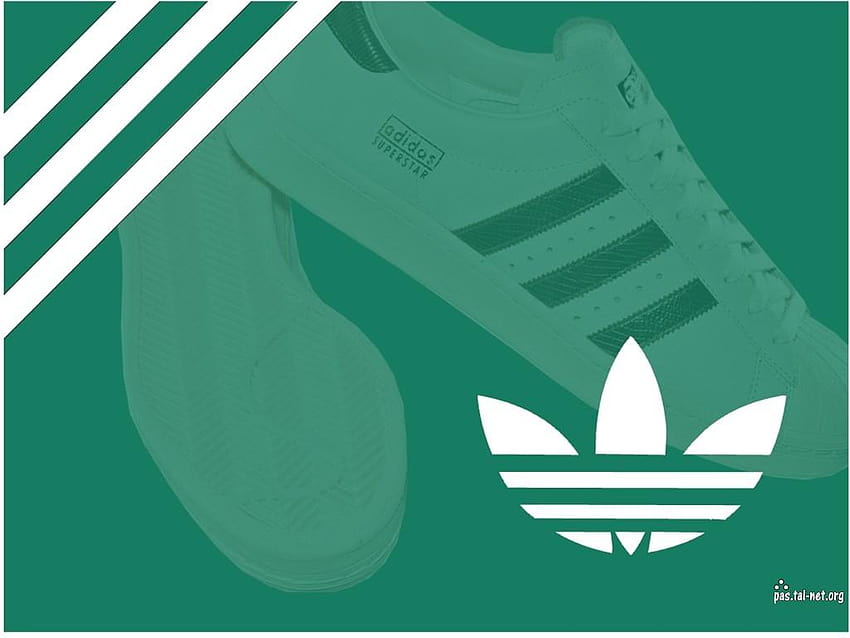 adidas retro verde, logotipo retro de adidas fondo de pantalla