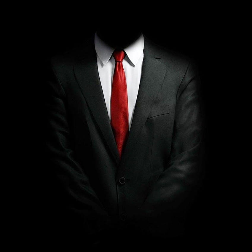 Czarny garnitur z czerwonym krawatem Czarny garnitur z czerwonym krawatem, płaszcz Tapeta na telefon HD