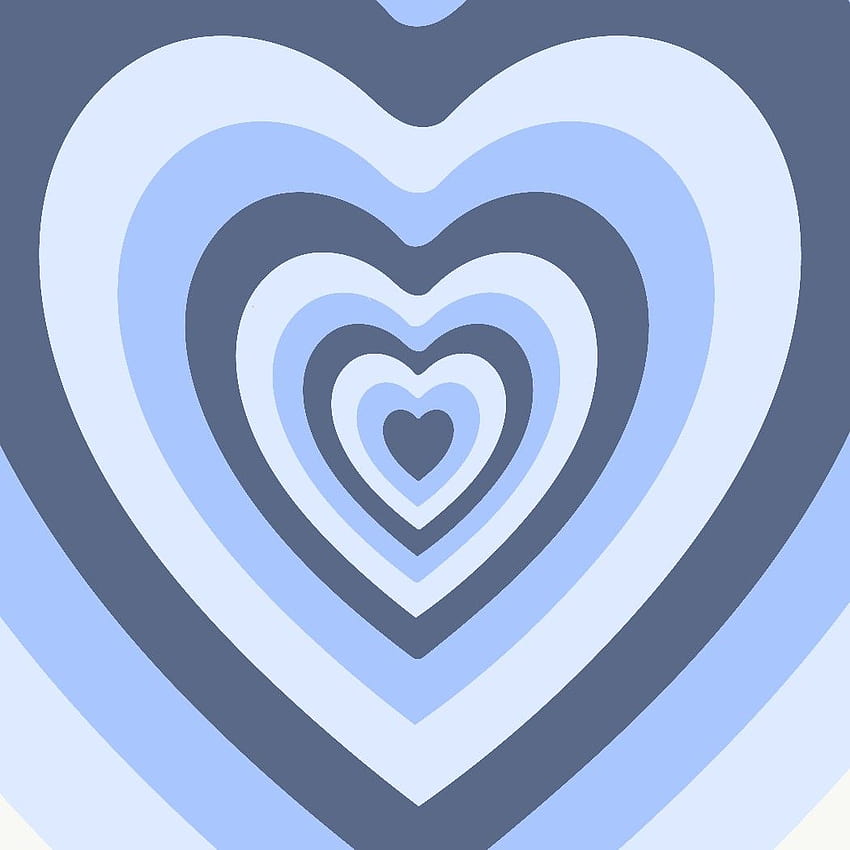 Fundos estéticos de corações azuis das meninas superpoderosas, estética de coração azul Papel de parede de celular HD
