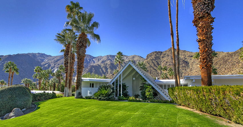 Palm Springs, California Vendite immobiliari in fiamme, fan canadese di Snowbirds, golf di Palm Springs Sfondo HD