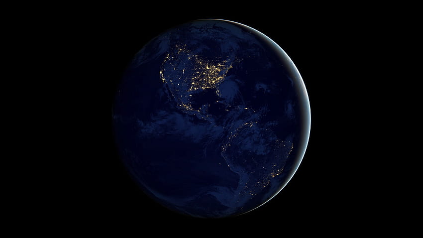 Ziemia nocą, kosmos, planeta 1080x1920 iPhone 8/7/6/6S Plus , tło Tapeta HD