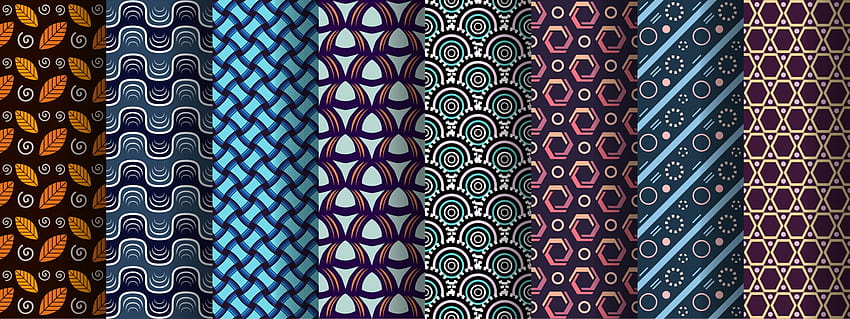 Vector colorful seamless pattern set, of repeating geometric element patterns, backgrounds , leaves, hexagonal, waves circles textile templates 2908087 Vector Art at Vecteezy, colorful circles geometric pattern HD wallpaper