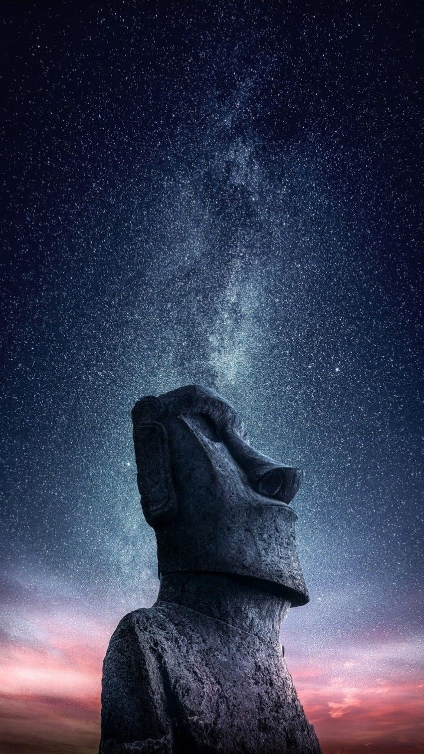 da estátua da ilha de Páscoa w 2020 roku, amoled wielkanocny Tapeta na telefon HD