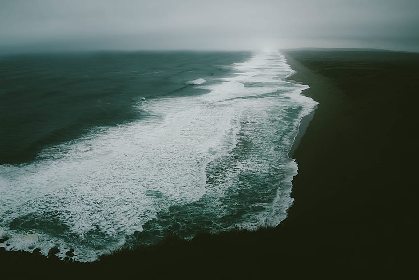 Aerial Shot Of Ocean · Stock, sea level HD wallpaper