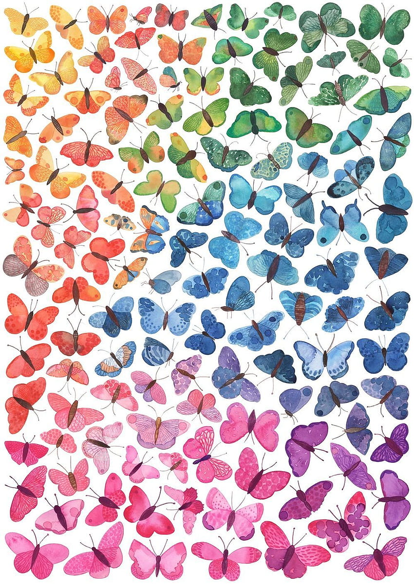 Ombré Butterflies Fine Art Print, ombre butterflies HD phone wallpaper
