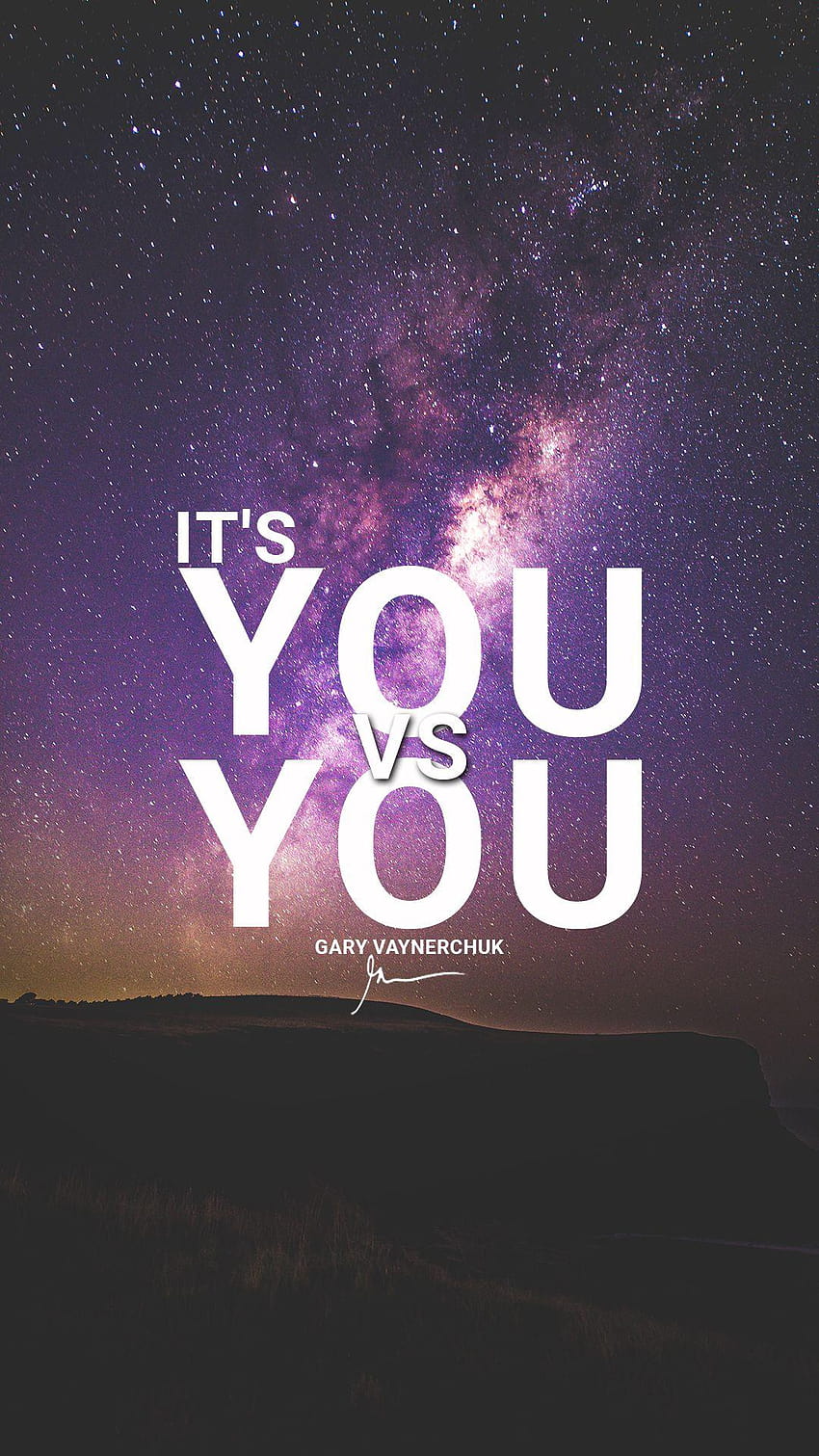 It's You Vs You Gary Vaynershuk Motivationszitate, Millionärstelefon HD-Handy-Hintergrundbild