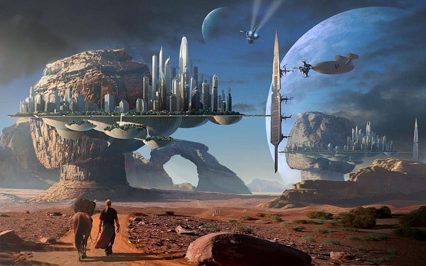 Future Space, space colonization HD wallpaper