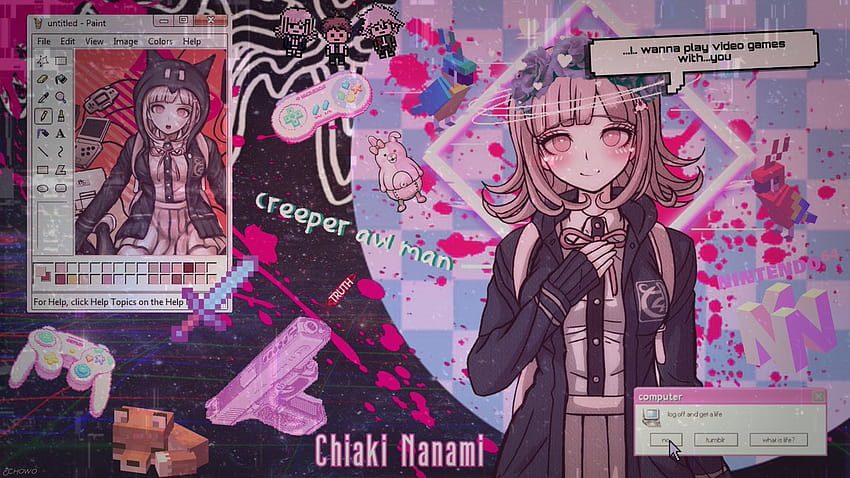 homu on Twitter:, chiaki nanami computer 高画質の壁紙
