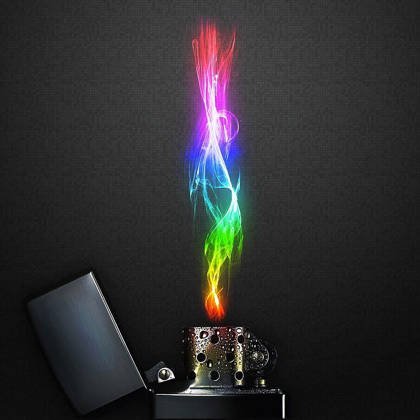 Rainbow Fire, rainbow water and fire HD phone wallpaper