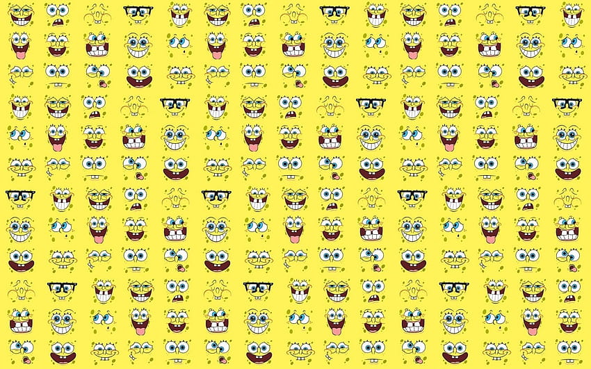 face, SpongeBob SquarePants, Spongebob, Cartoon, Yellow, Collage, TV / and Mobile Backgrounds, spongebob squarepants collage HD wallpaper
