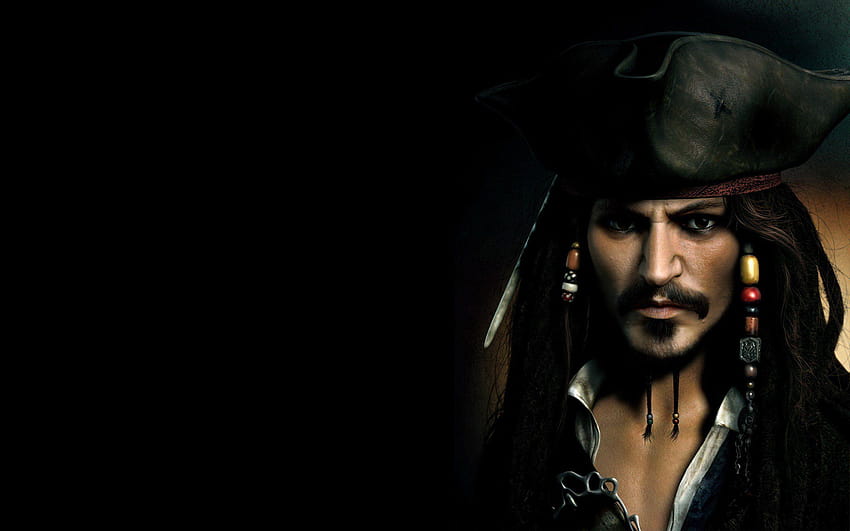 Pirates of the Caribbean จอห์นนี่ เดปป์ กัปตันแจ็ค สแปร์โรว์ จอห์นนี่ เดปป์ แจ็ค สแปร์โรว์ วอลล์เปเปอร์ HD