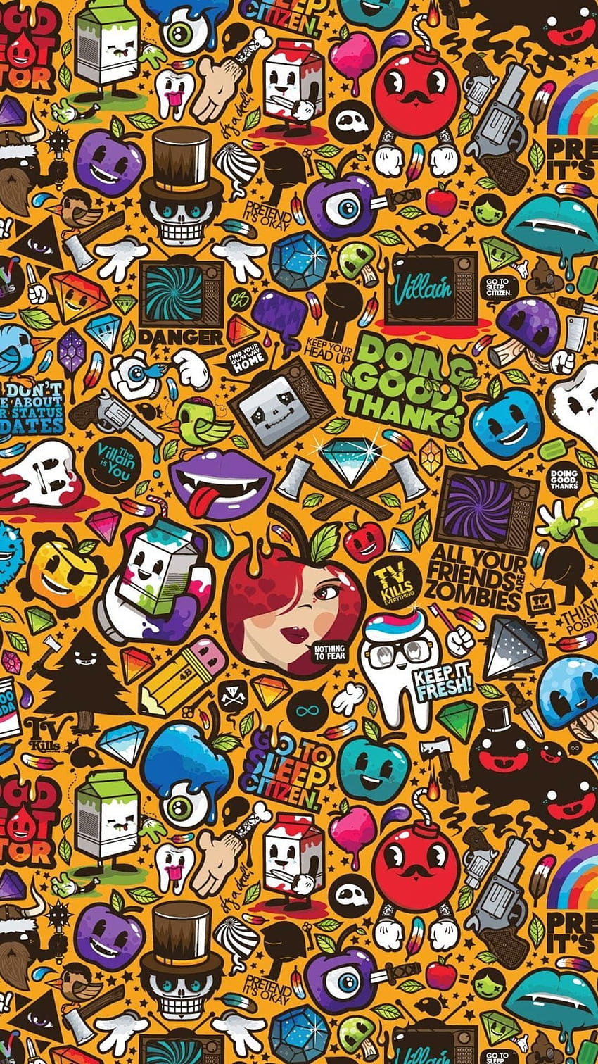 Skateboard Stickers, skate stickers HD phone wallpaper