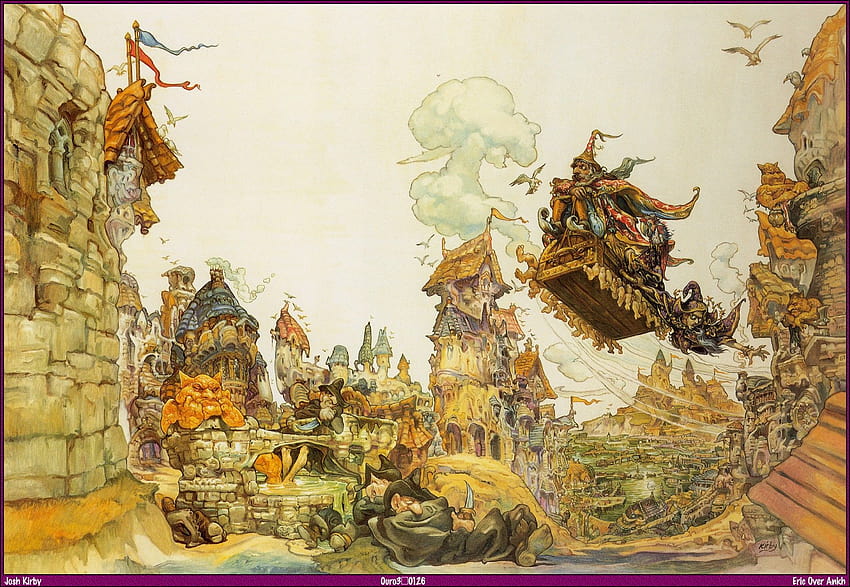 Disque-monde Fantasy Art Oeuvre Terry Pratchett Josh Kirby Fond d'écran HD