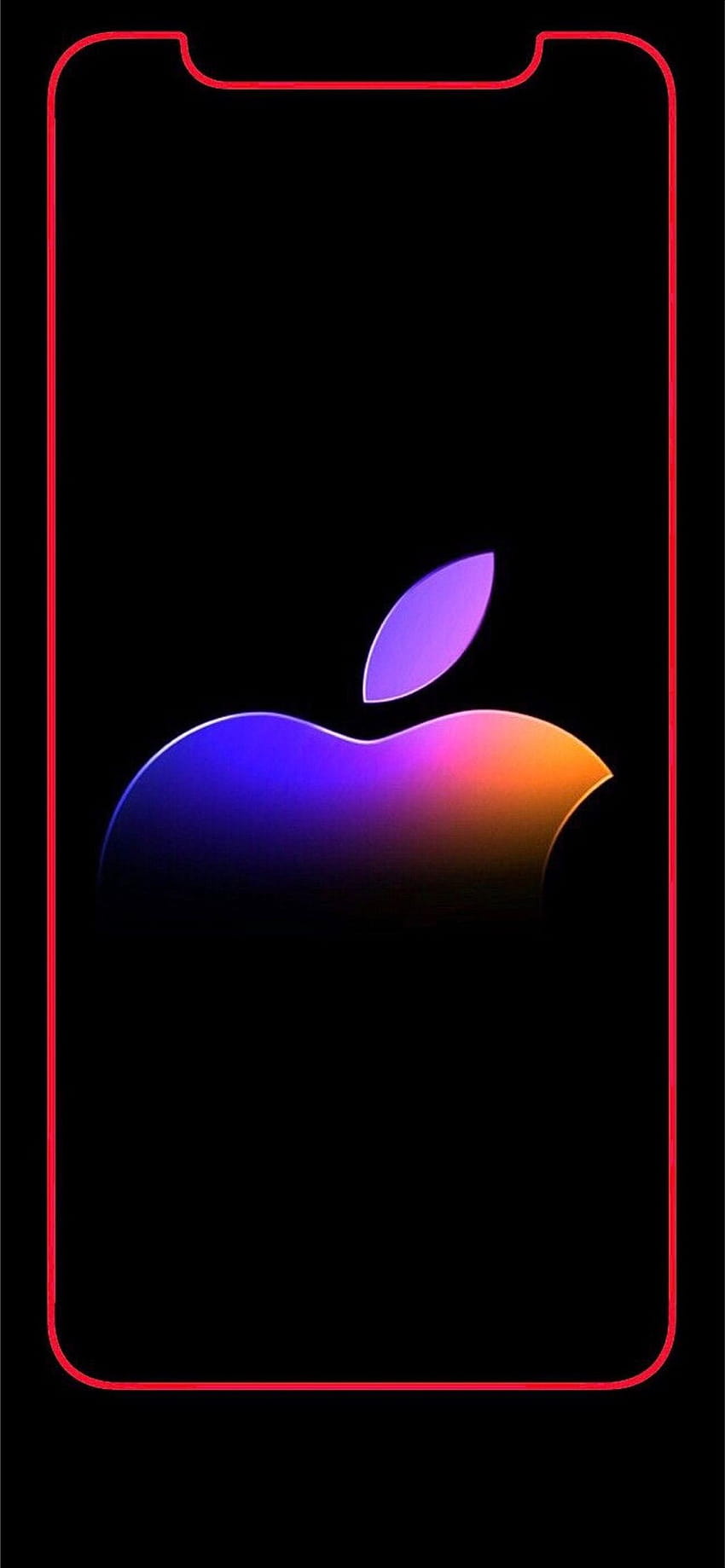 Vorsicht vor iPhone, iPhone 12 Neonrand HD-Handy-Hintergrundbild