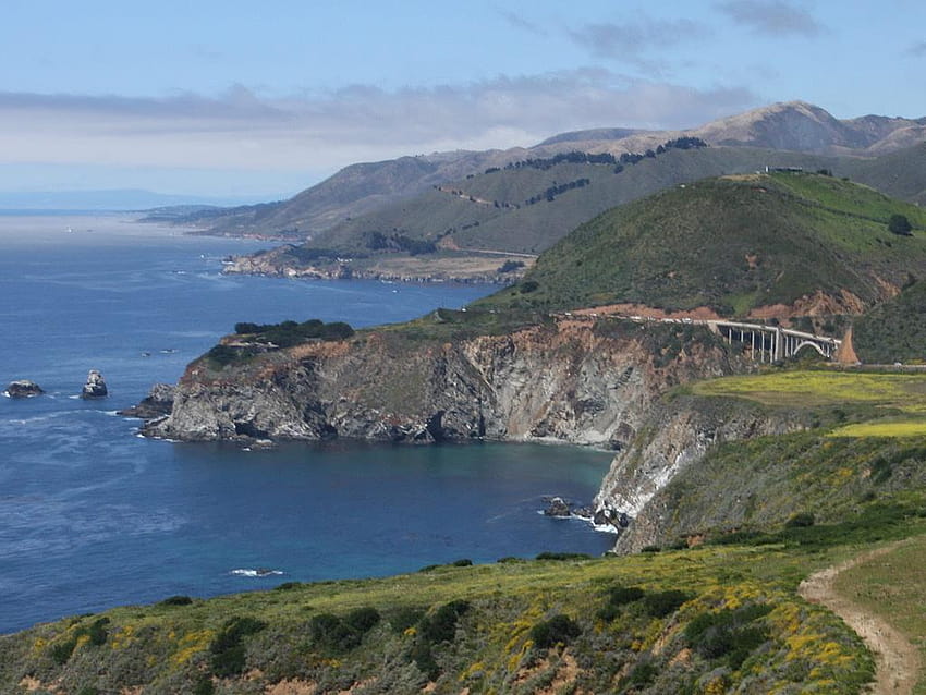 10 das melhores viagens clássicas americanas –, Pacific Coast Highway papel de parede HD