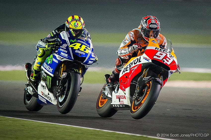 MotoGP: Resultados de la carrera de Qatar, valentino rossi y marc marquez fondo de pantalla