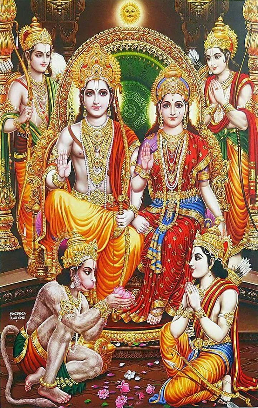 Jay Shri Ram ji Jay hanuman ji, ram sita hanuman HD phone wallpaper