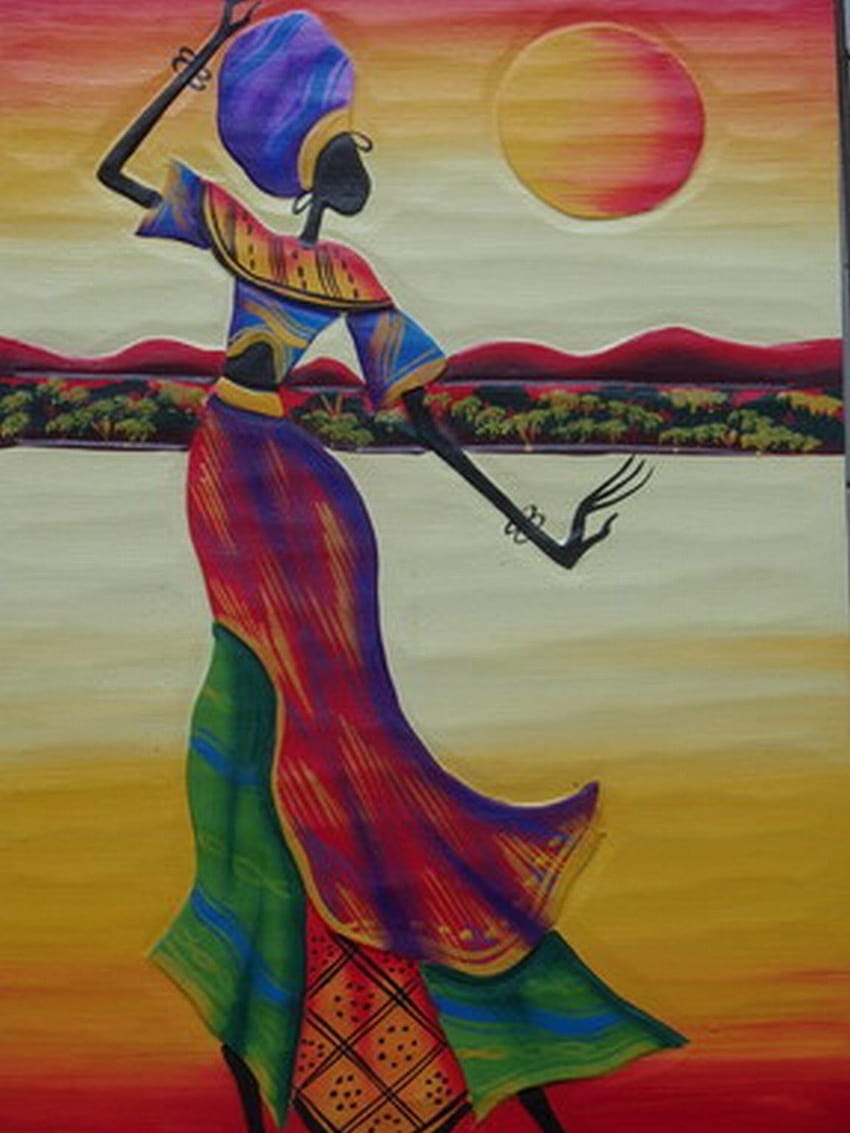 African Artwork paintings, african women paintings HD phone wallpaper