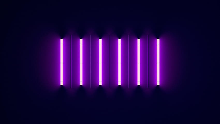 紫色のネオンライト、 高画質の壁紙